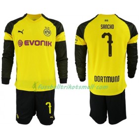 Fußballtrikots Borussia Dortmund Sancho 7 Kinder 2018-2019 Langarm Heimtrikotsatz kaufen